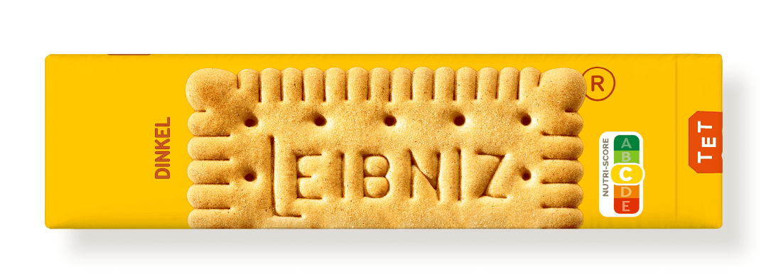 LEIBNIZ Dinkelkeks Verpackung mit Nutri-Score C Label