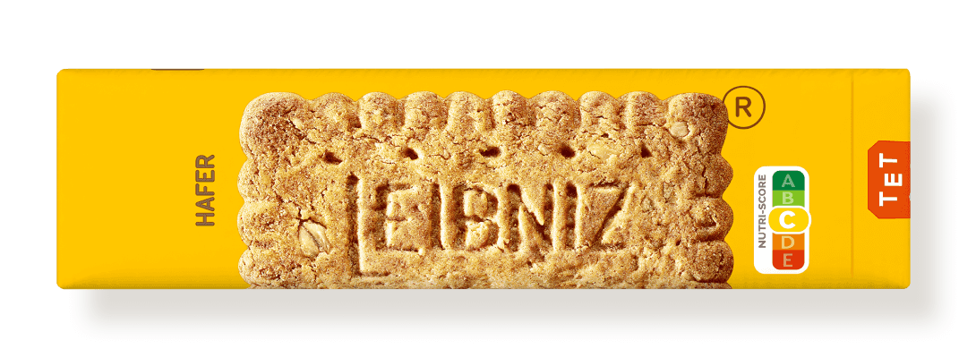 LEIBNIZ Haferkeks Verpackung mit Nutri-Score C Label