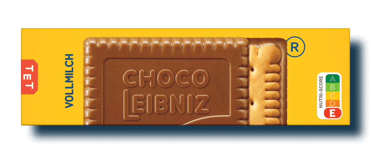 LEIBNIZ Choco Vollmilch Verpackung mit Nutri-Score E Label