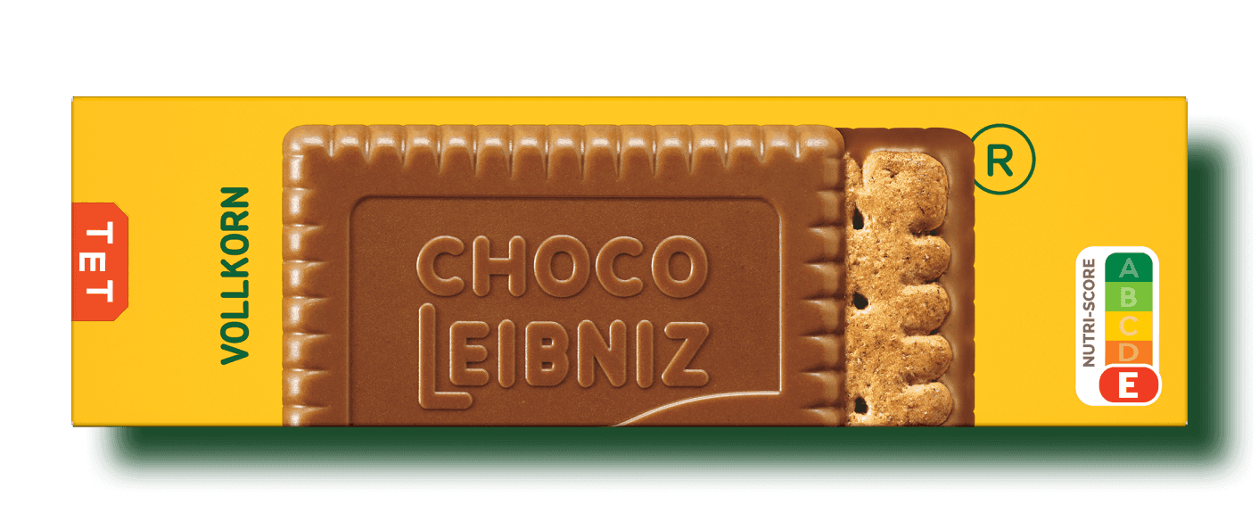 LEIBNIZ Choco Vollkorn Verpackung mit Nutri-Score E Label