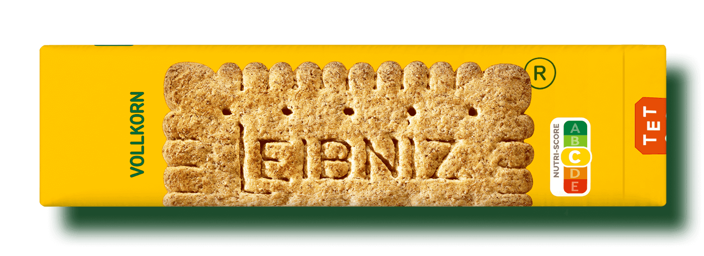 LEIBNIZ Vollkornkeks Verpackung mit Nutri-Score C Label