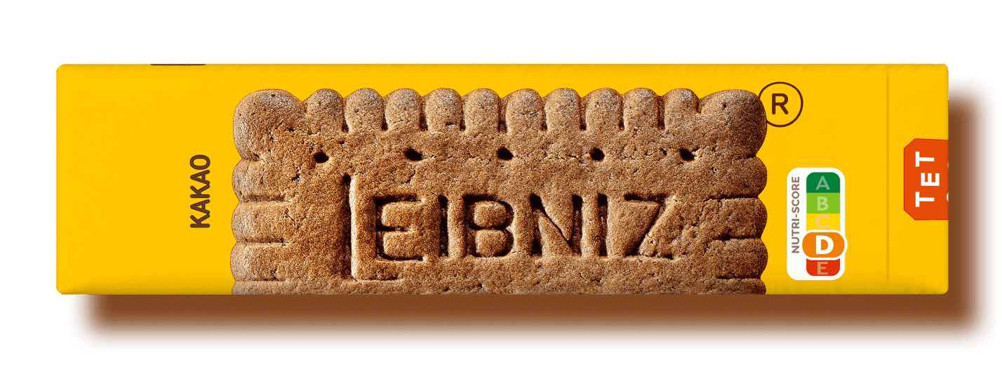 LEIBNIZ Kakaokeks Verpackung mit Nutri-Score D Label