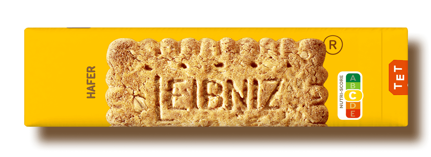 LEIBNIZ Haferkeks Verpackung mit Nutri-Score C Label