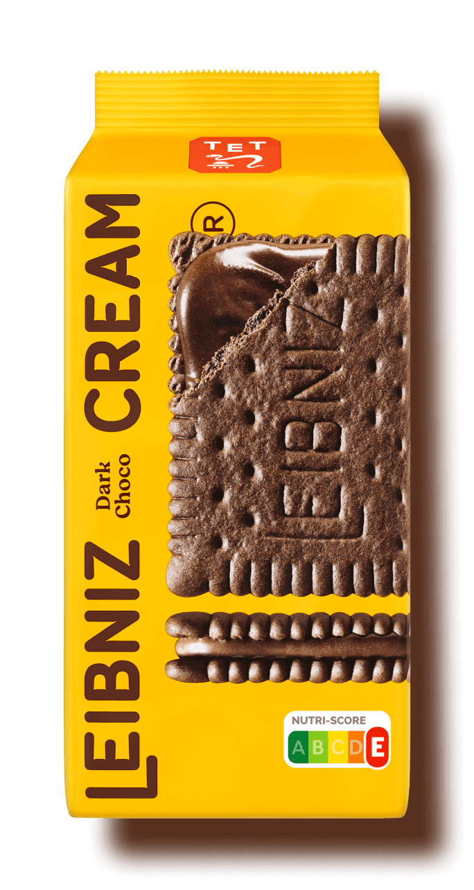 Verpackung der LEIBNIZ Cream Dark Choco Doppelkekse