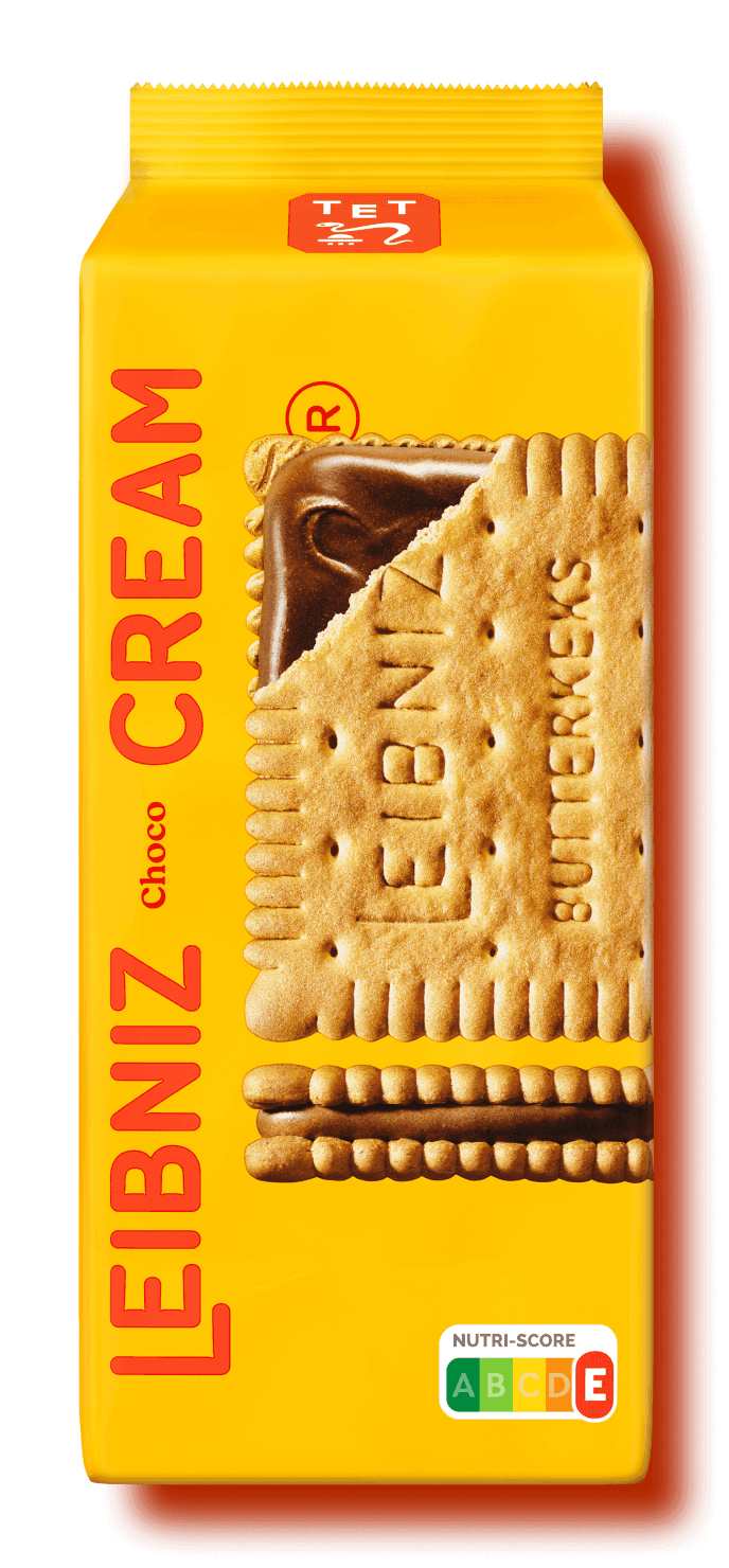 Verpackung der LEIBNIZ Cream Choco Doppelkekse