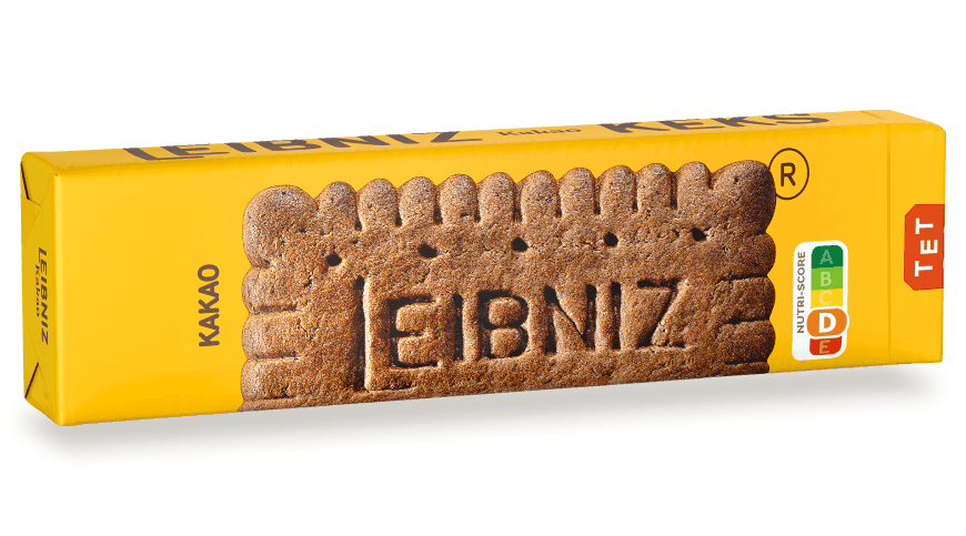 LEIBNIZ Kakaokeks Verpackung mit Nutri-Score D Label