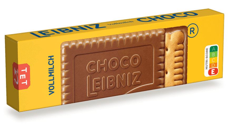 LEIBNIZ Choco Vollmilch Verpackung mit Nutri-Score E Label