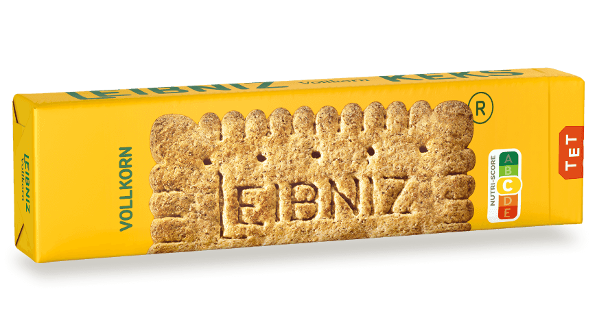 LEIBNIZ Vollkornkeks Verpackung mit Nutri-Score C Label