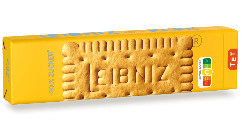 Verpackung der LEIBNIZ Butterkekse -30 % Zucker